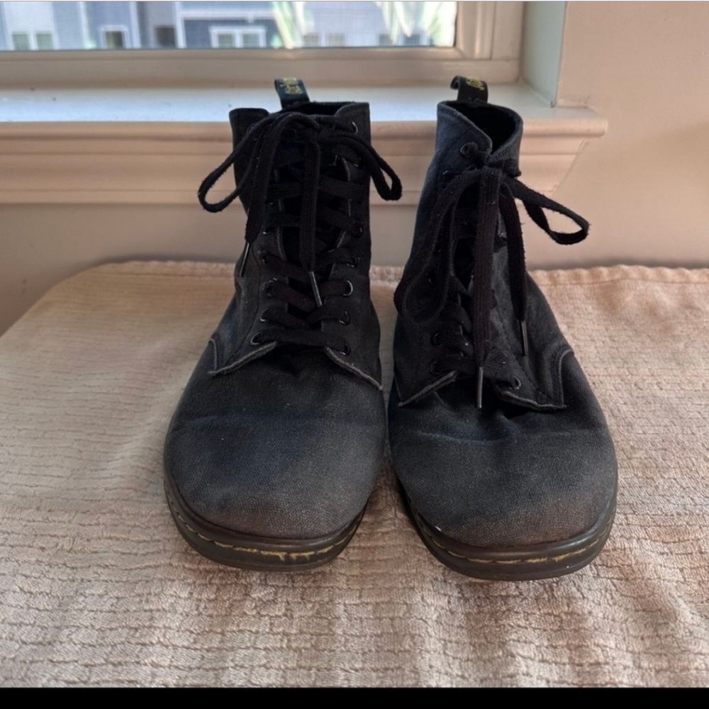 Dr. Martens Alfie AW004 Black Canvas Lace Up Boots Men’s Size 11 Air Wair